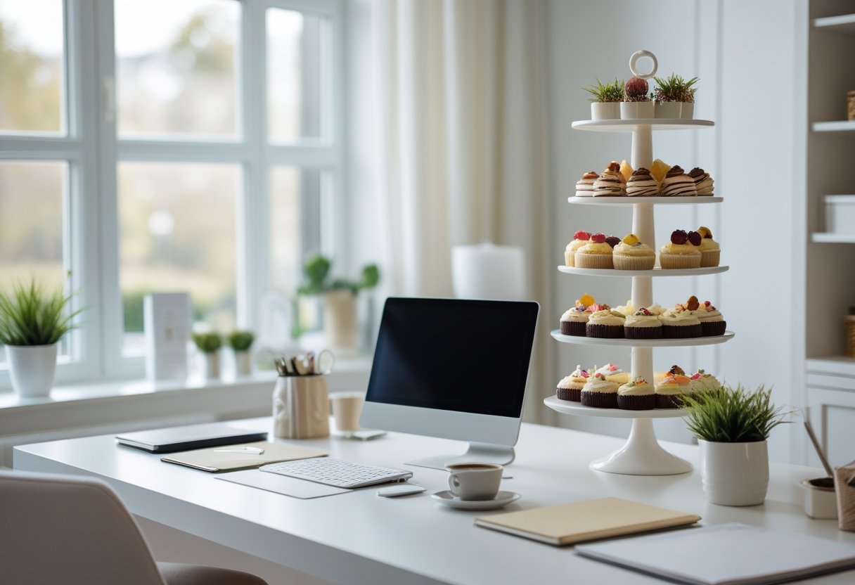 Sådan skaber du den perfekte arbejdsplads derhjemme med et kagefad som inspiration